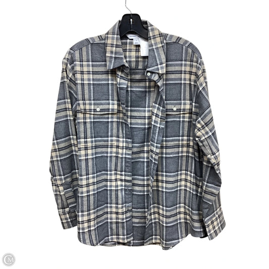 Top Long Sleeve By Old Navy In Plaid Pattern, Size: S
