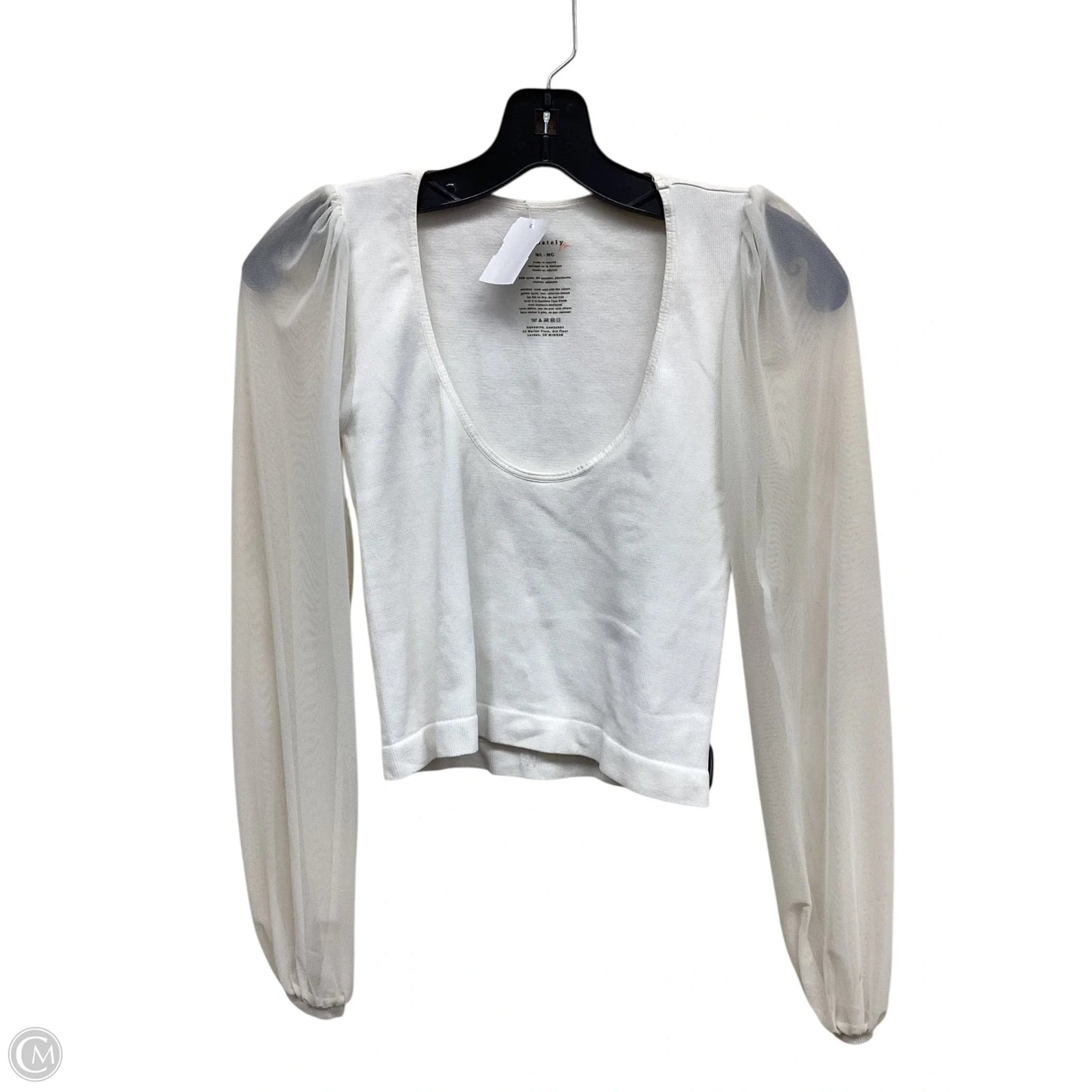 Top Long Sleeve By Free People In Cream, Size: M