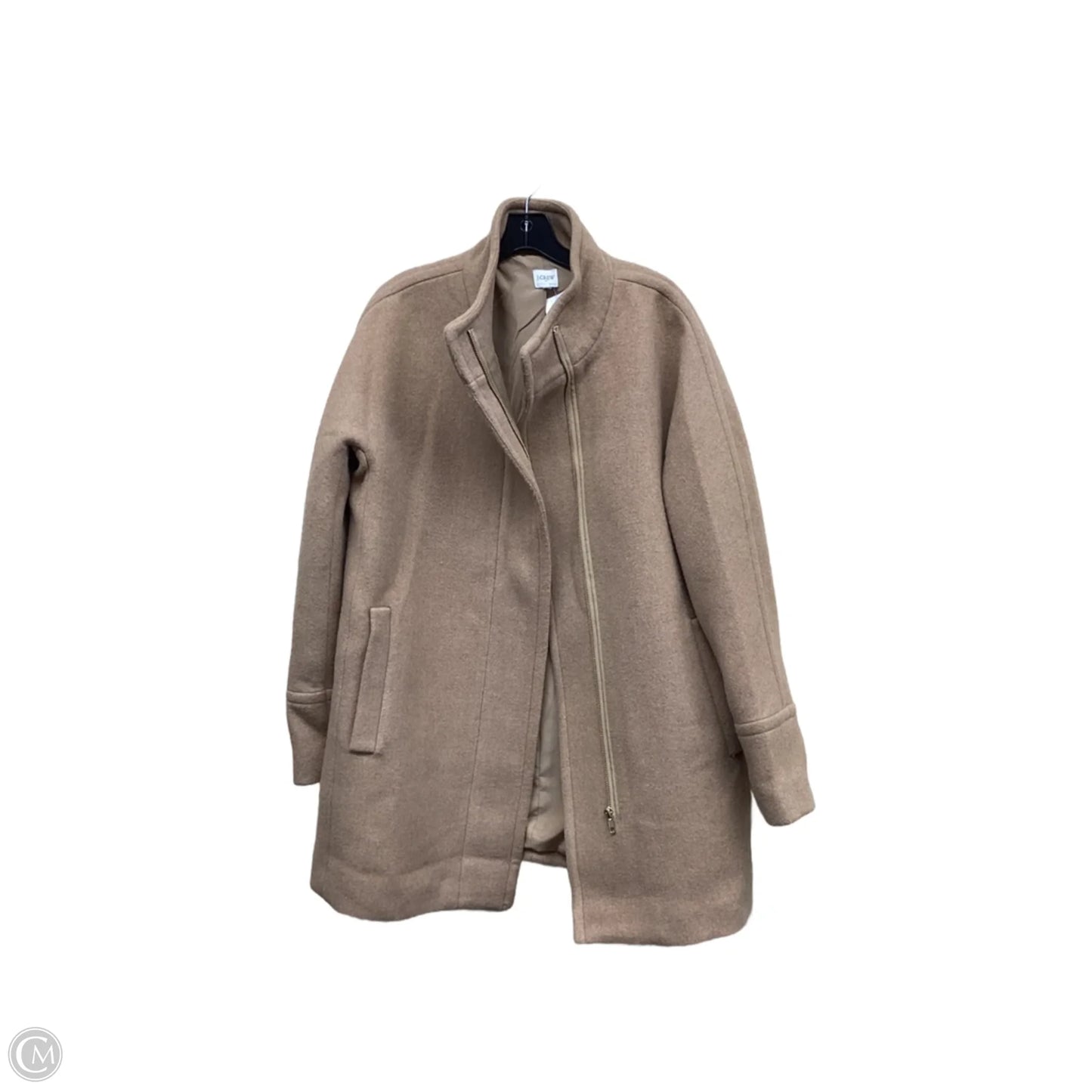 Coat Peacoat By J. Crew In Tan, Size: L
