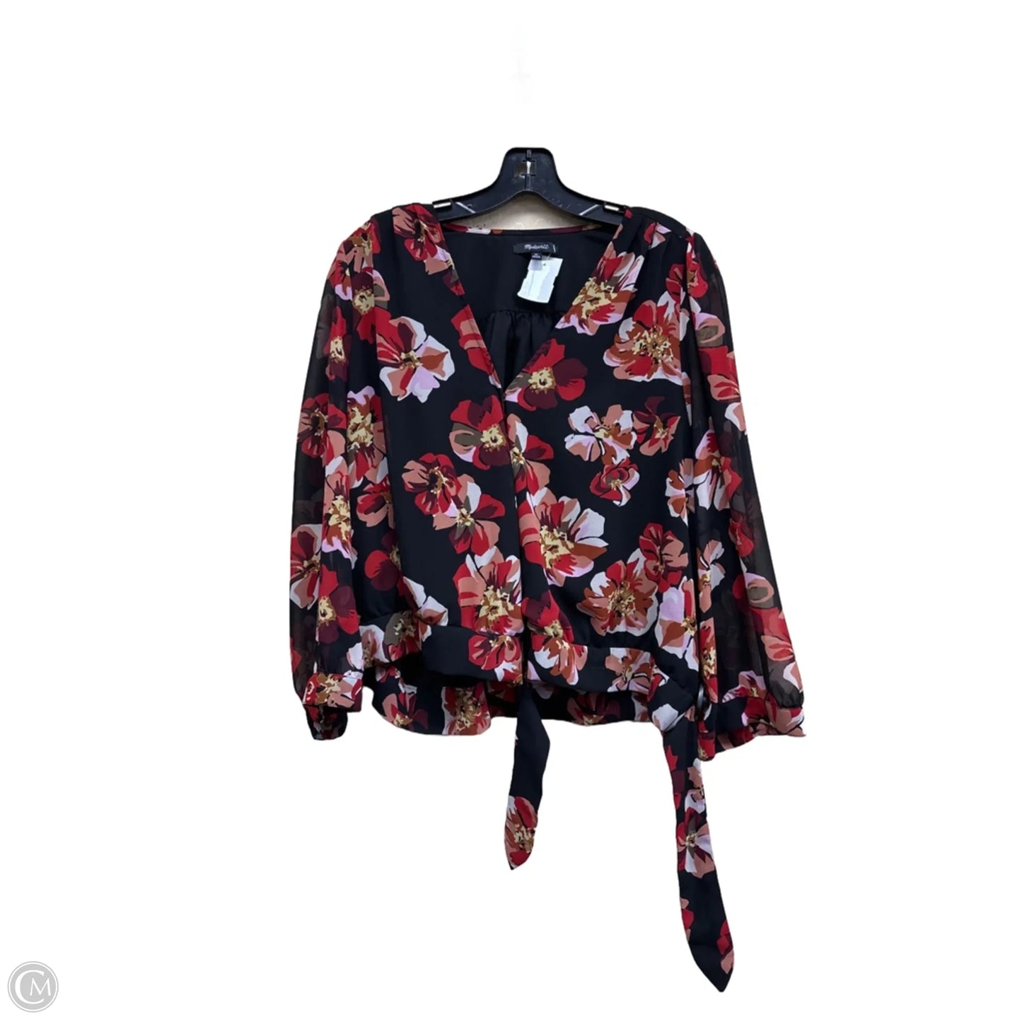 Top Long Sleeve By Madewell In Floral Print, Size: 2x