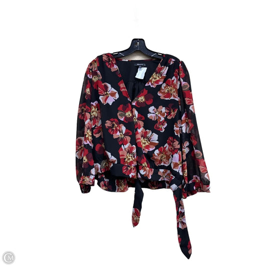 Top Long Sleeve By Madewell In Floral Print, Size: 2x