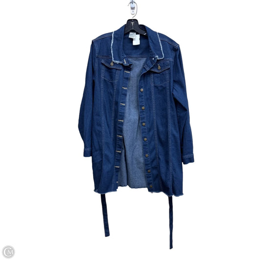 Dress Casual Midi By Clothes Mentor In Blue Denim, Size: L