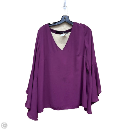 Top Long Sleeve By White House Black Market In Purple, Size: 14
