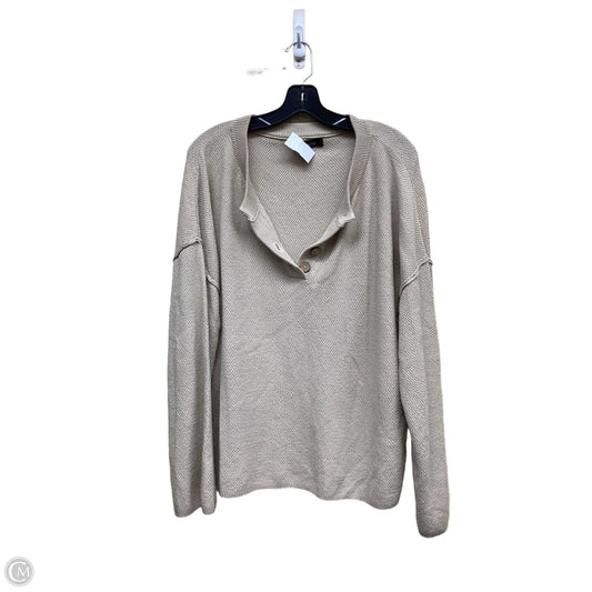Top Long Sleeve By Clothes Mentor In Tan, Size: L