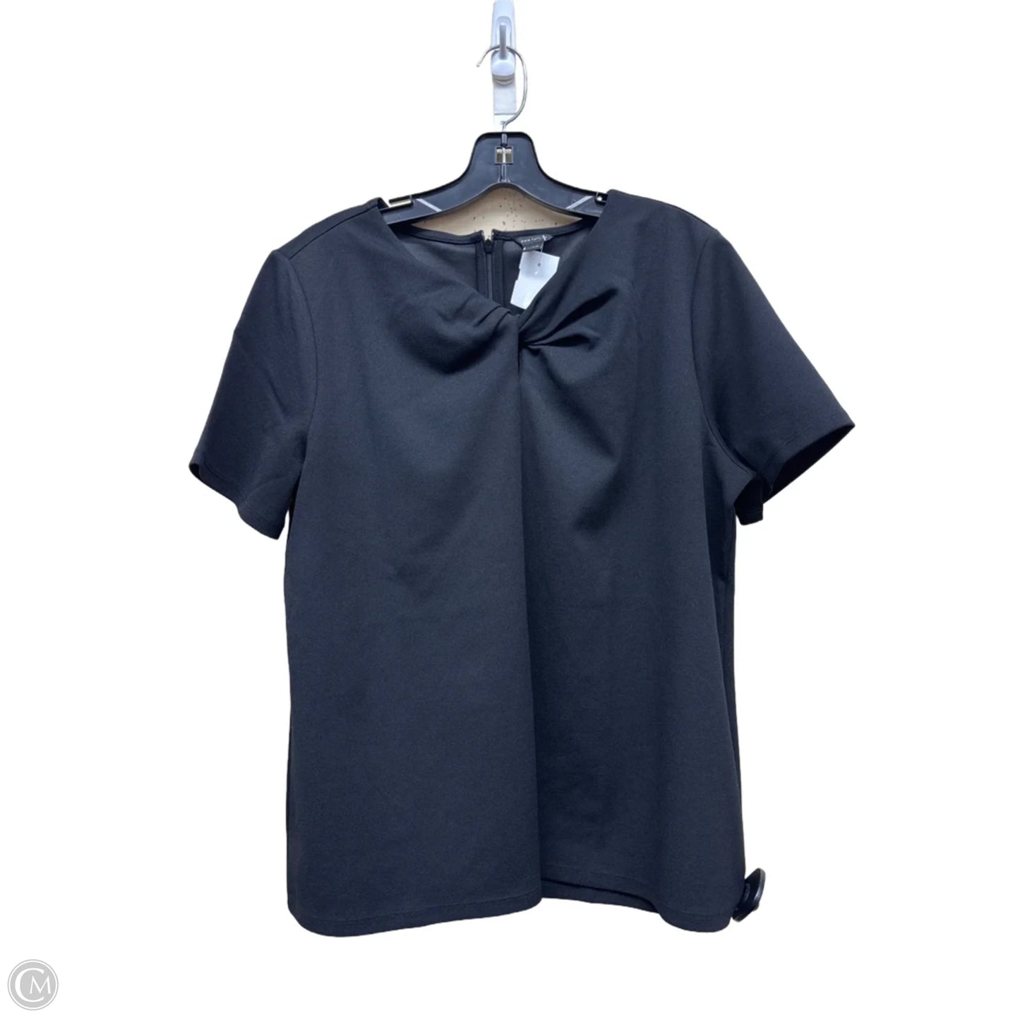 Top Short Sleeve By Ann Taylor In Black, Size: L