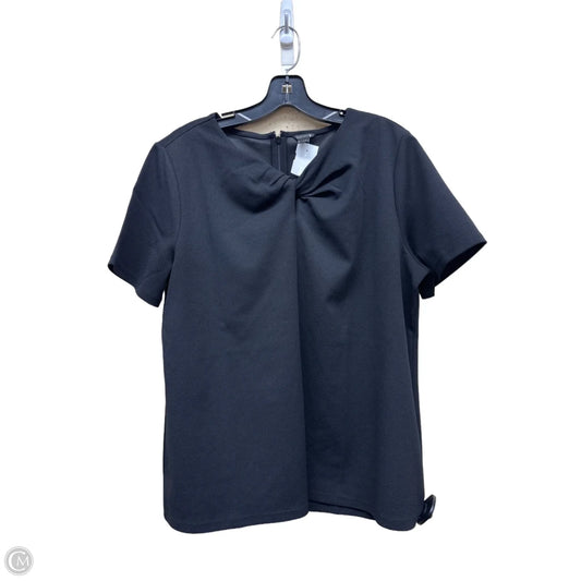 Top Short Sleeve By Ann Taylor In Black, Size: L