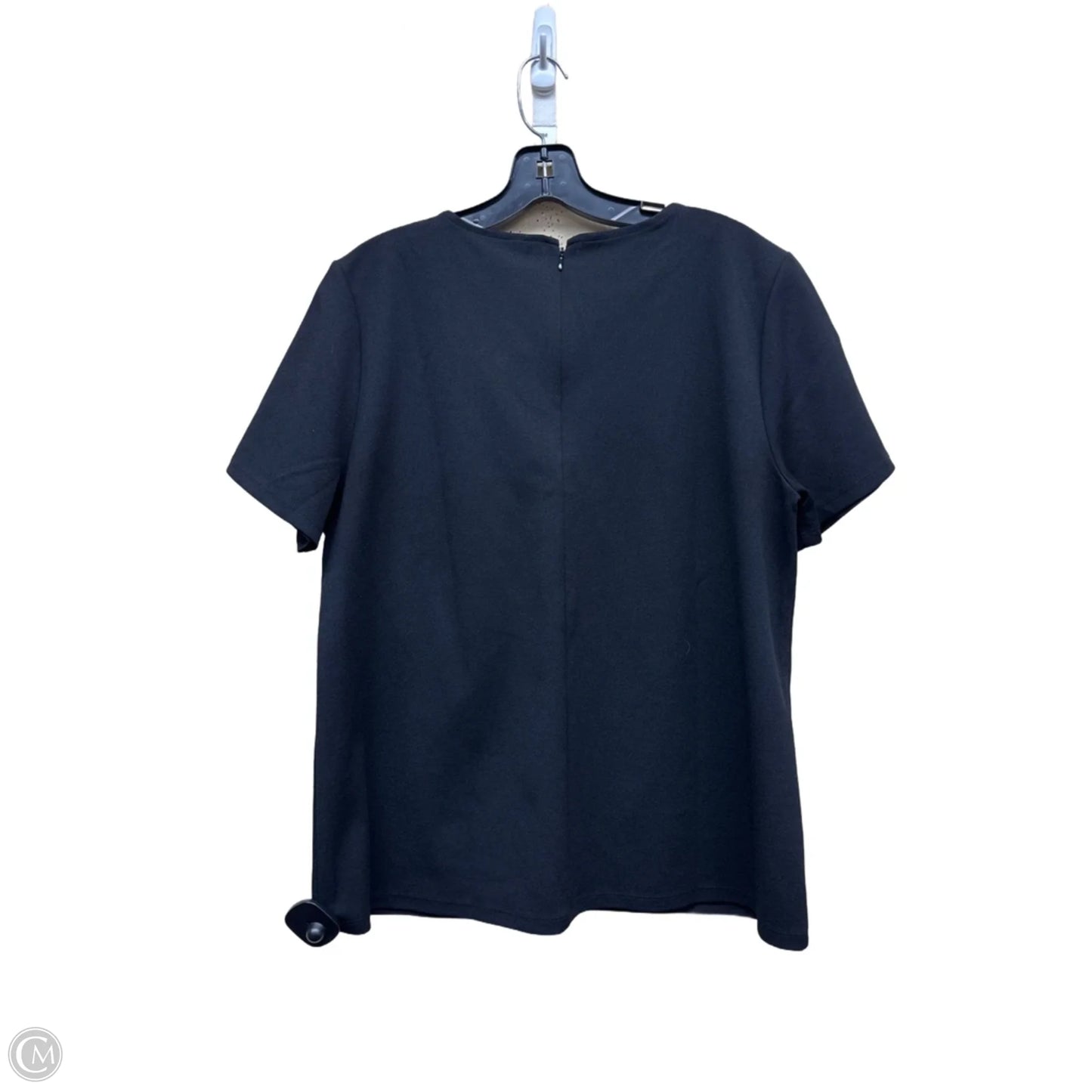 Top Short Sleeve By Ann Taylor In Black, Size: L