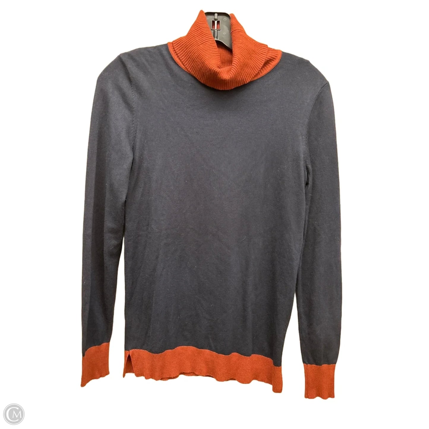Top Long Sleeve By Dkny In Blue & Brown, Size: Xs