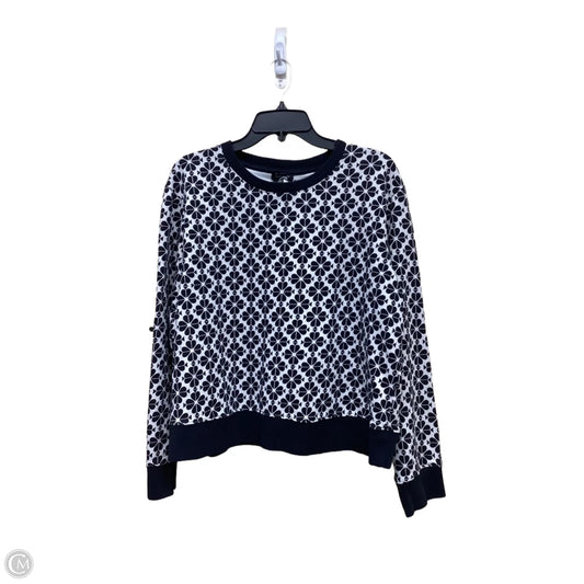 Top Long Sleeve Designer By Kate Spade In Black & White, Size: Xl