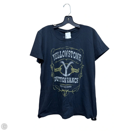 Top Short Sleeve By Clothes Mentor In Black, Size: Xl