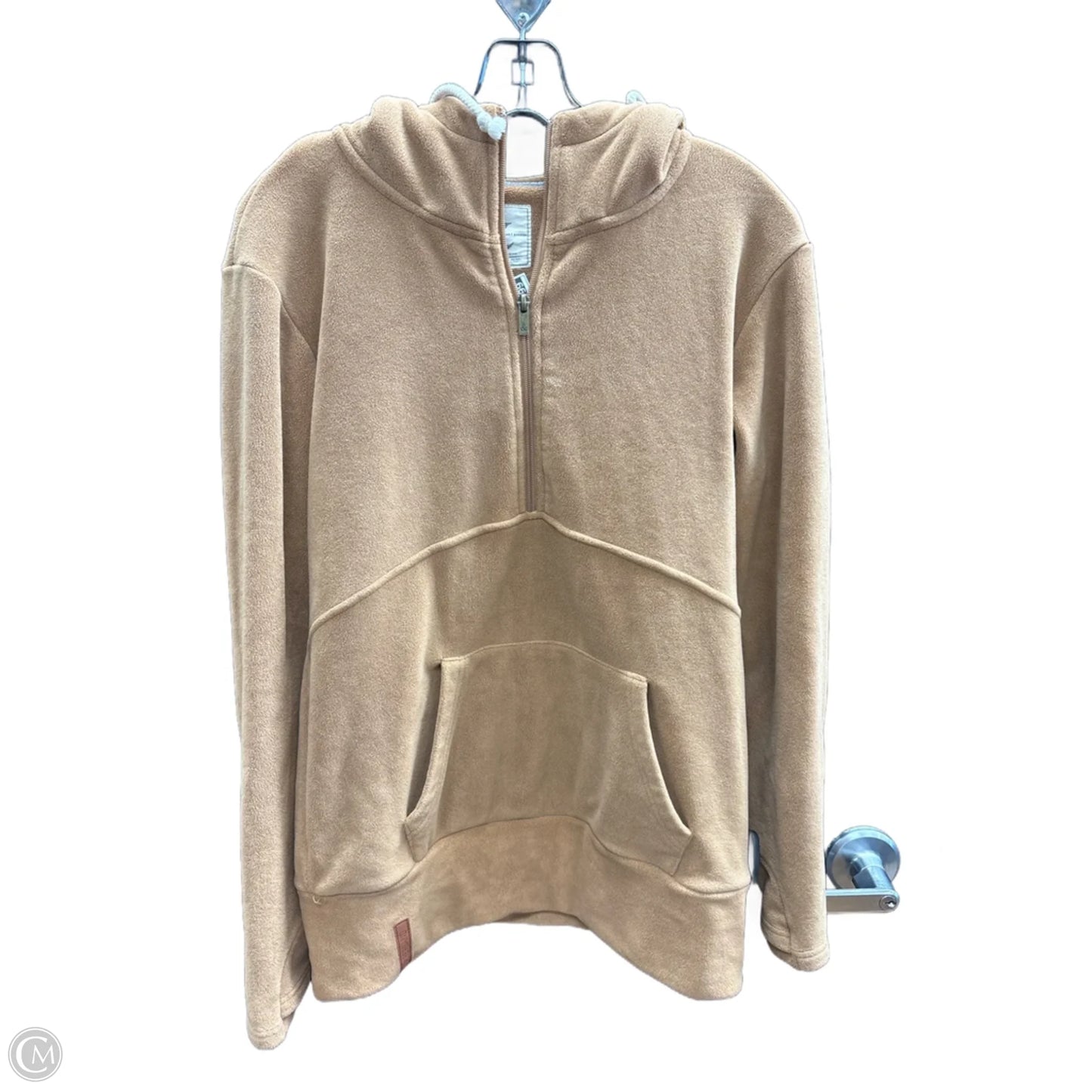 Sweatshirt Hoodie By Clothes Mentor In Tan, Size: M