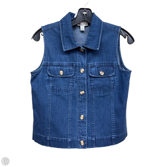 Vest Other By Talbots In Blue Denim, Size: Sp
