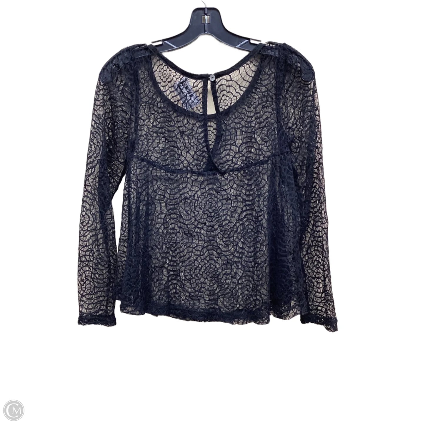 Top Long Sleeve By Clothes Mentor In Black