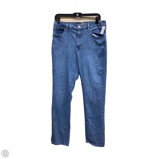 Jeans Straight By Levis In Blue Denim, Size: 14