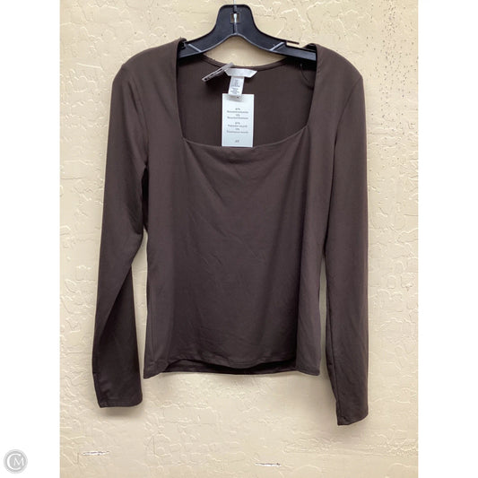 Top Long Sleeve By H&m In Brown, Size: L