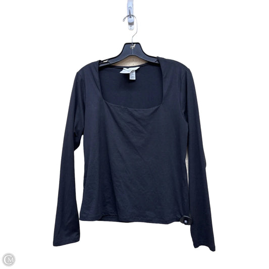 Top Long Sleeve By H&m In Black, Size: L