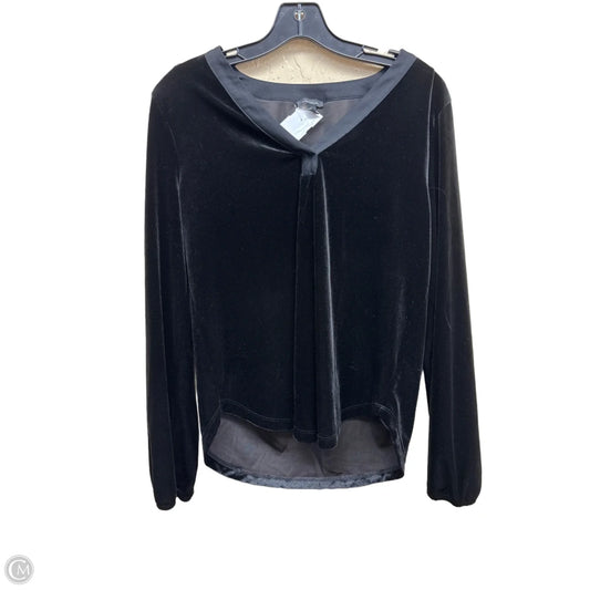 Top Long Sleeve By Ann Taylor In Black, Size: S