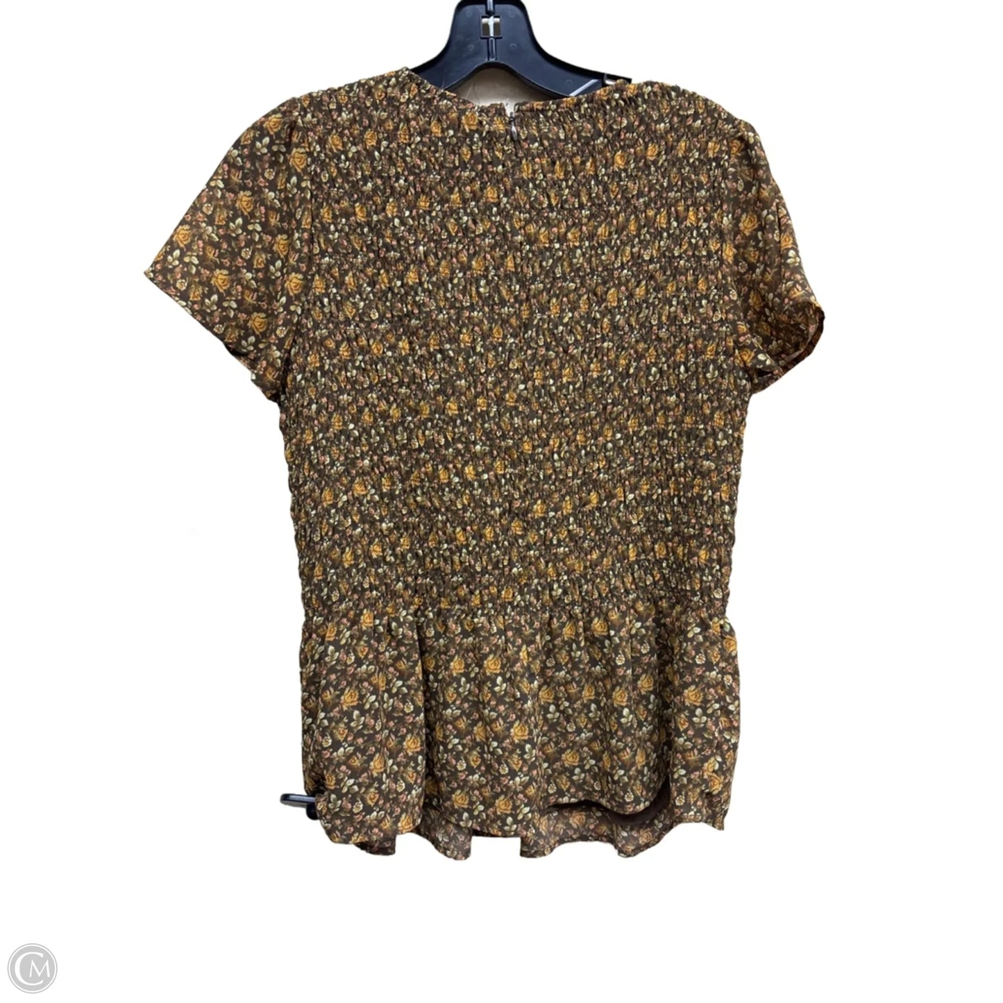 Top Short Sleeve By Madewell In Floral Print, Size: S