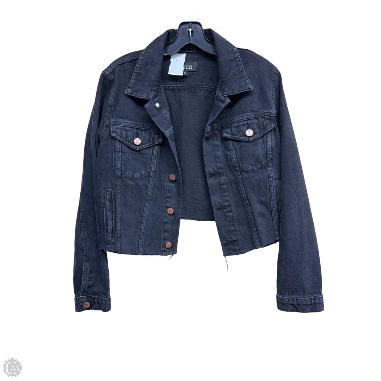 Jacket Denim By Etica In Black Denim, Size: S