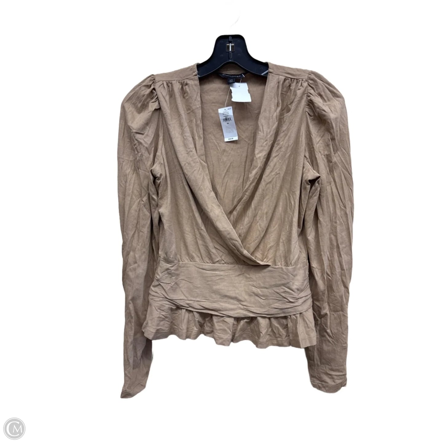 Top Long Sleeve By Banana Republic In Tan, Size: Xs