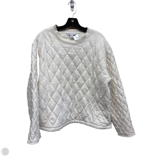 Sweatshirt Crewneck By Athleta In Cream, Size: L