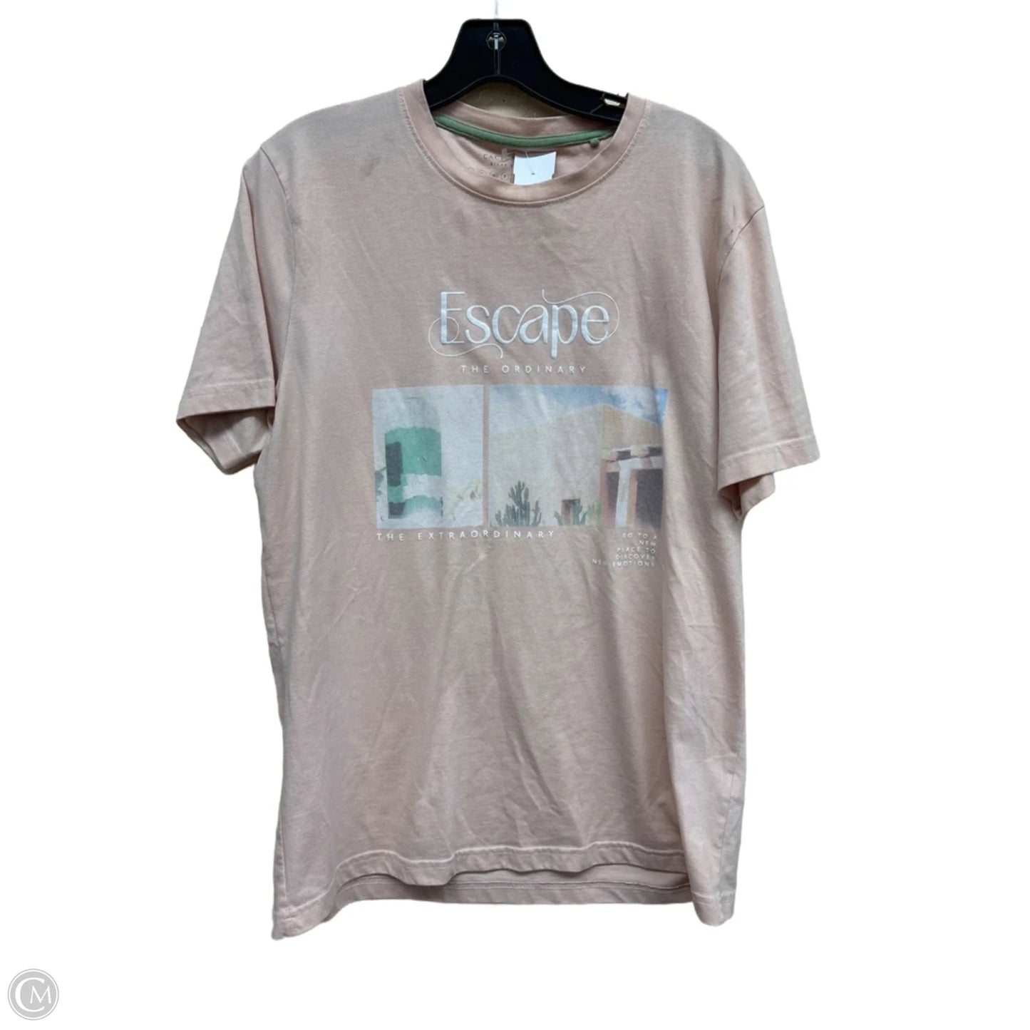 Top Short Sleeve By Clothes Mentor In Peach, Size: L