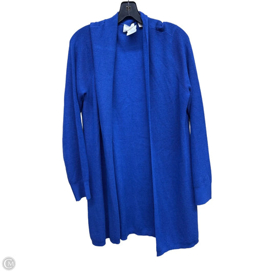 Sweater Cardigan By Cyrus Knits In Blue, Size: L