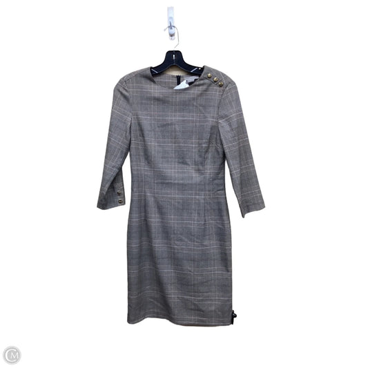 Dress Casual Midi By H&m In Plaid Pattern, Size: 4