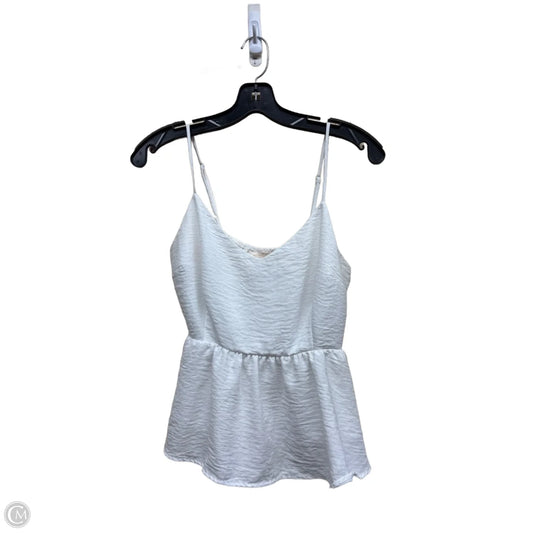 Top Sleeveless By Monteau In White, Size: L