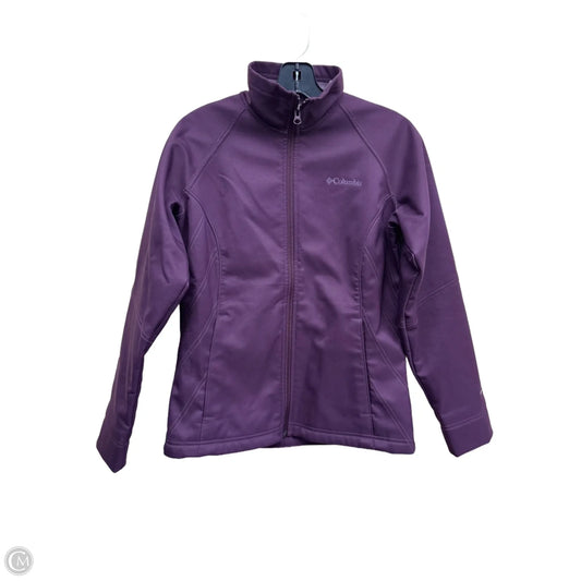 Jacket Windbreaker By Columbia In Purple, Size: S