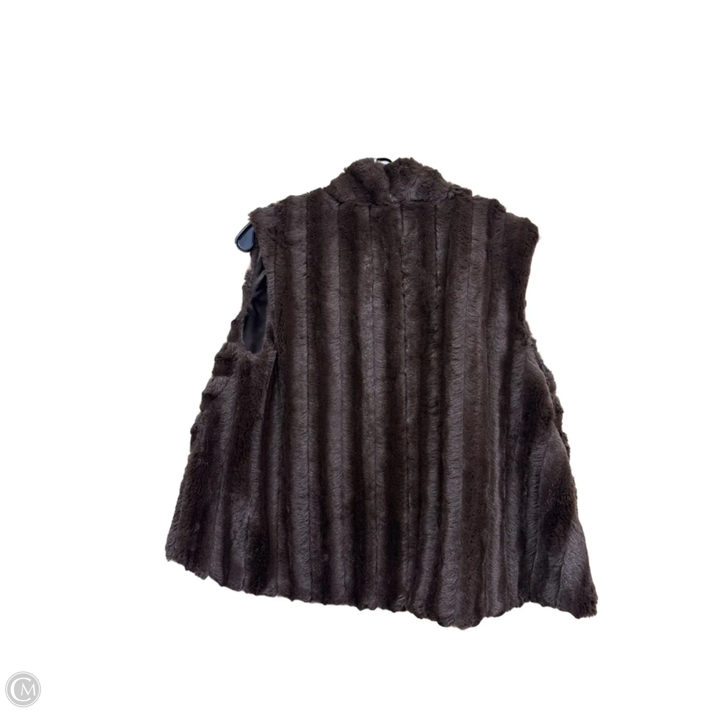 Vest Faux Fur & Sherpa By Donna Ricco In Brown, Size: L