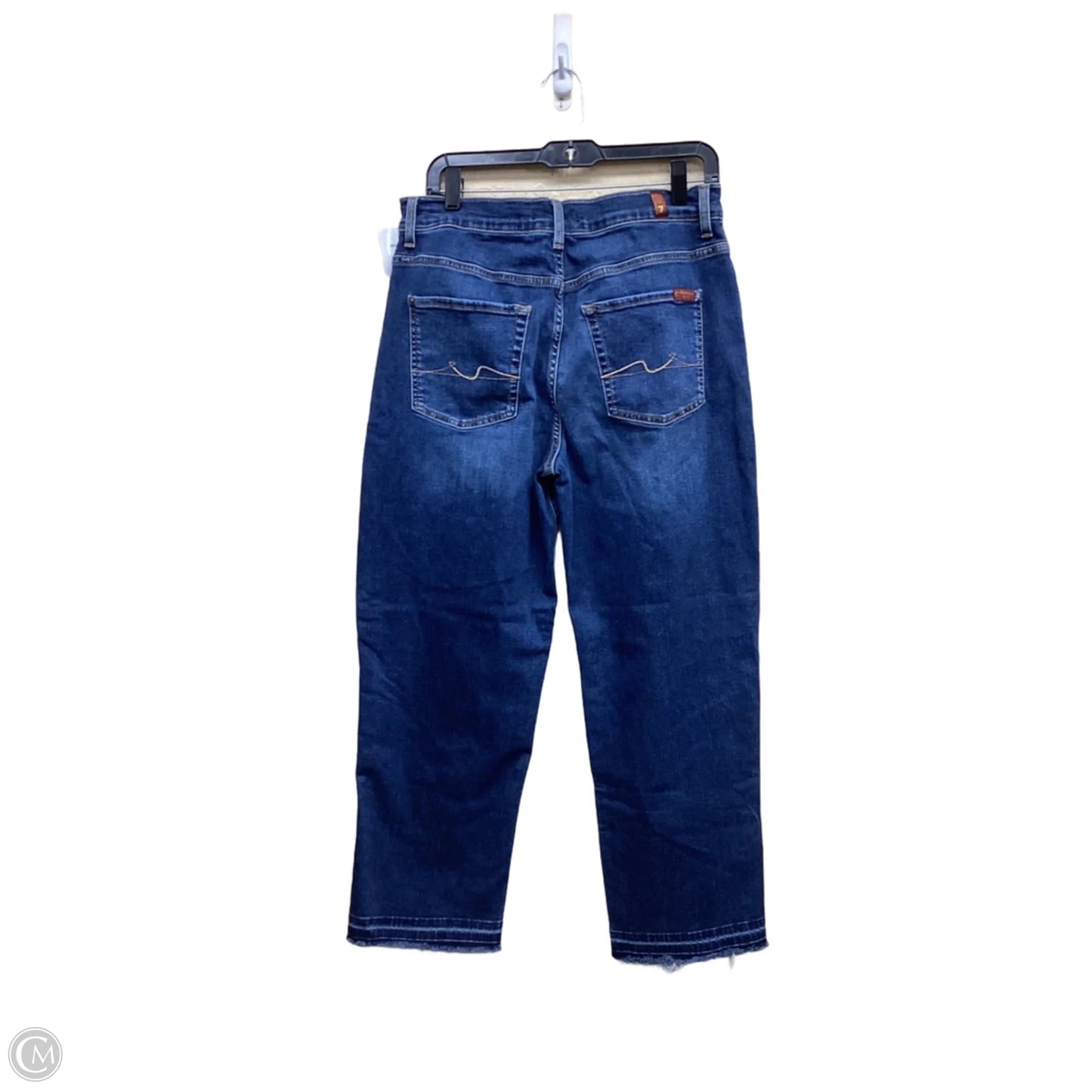 Jeans Straight By 7 For All Mankind In Blue Denim, Size: 12