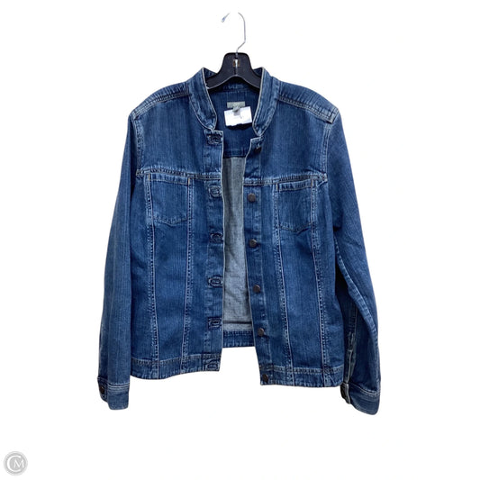 Jacket Denim By J. Jill In Blue Denim, Size: L