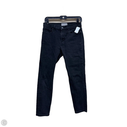 Jeans Straight By Everlane In Black Denim, Size: 4