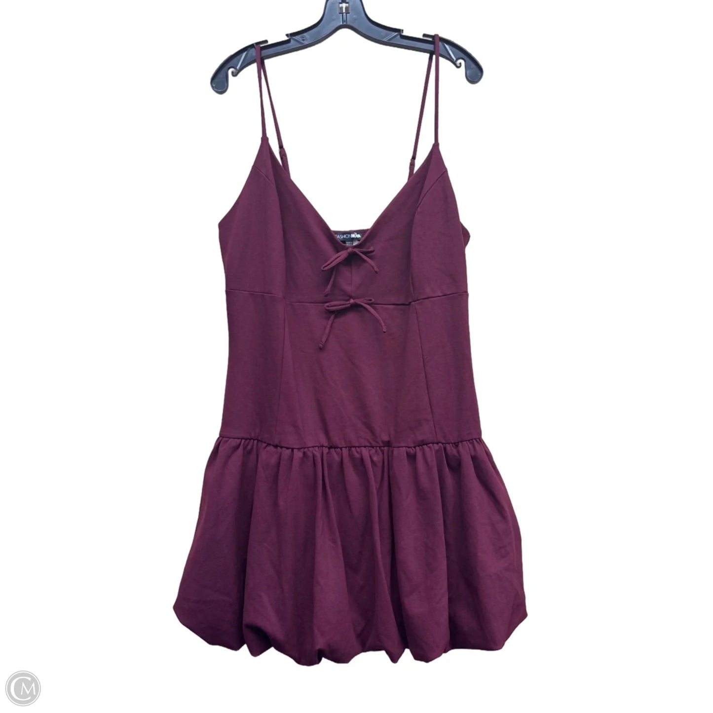 Dress Casual Short By Fashion Nova In Maroon, Size: 2x