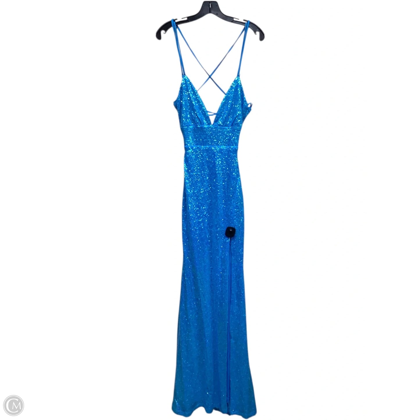 Dress Party Long By Fashion Nova In Blue, Size: S