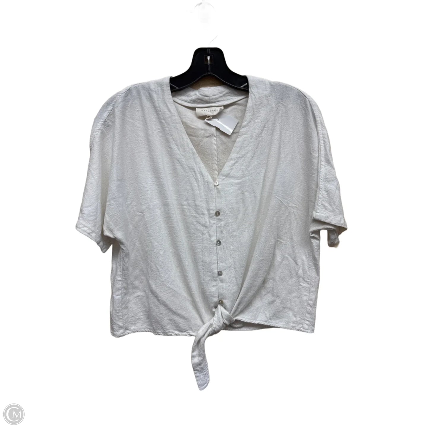 Top Short Sleeve By Melloday In White, Size: Xs