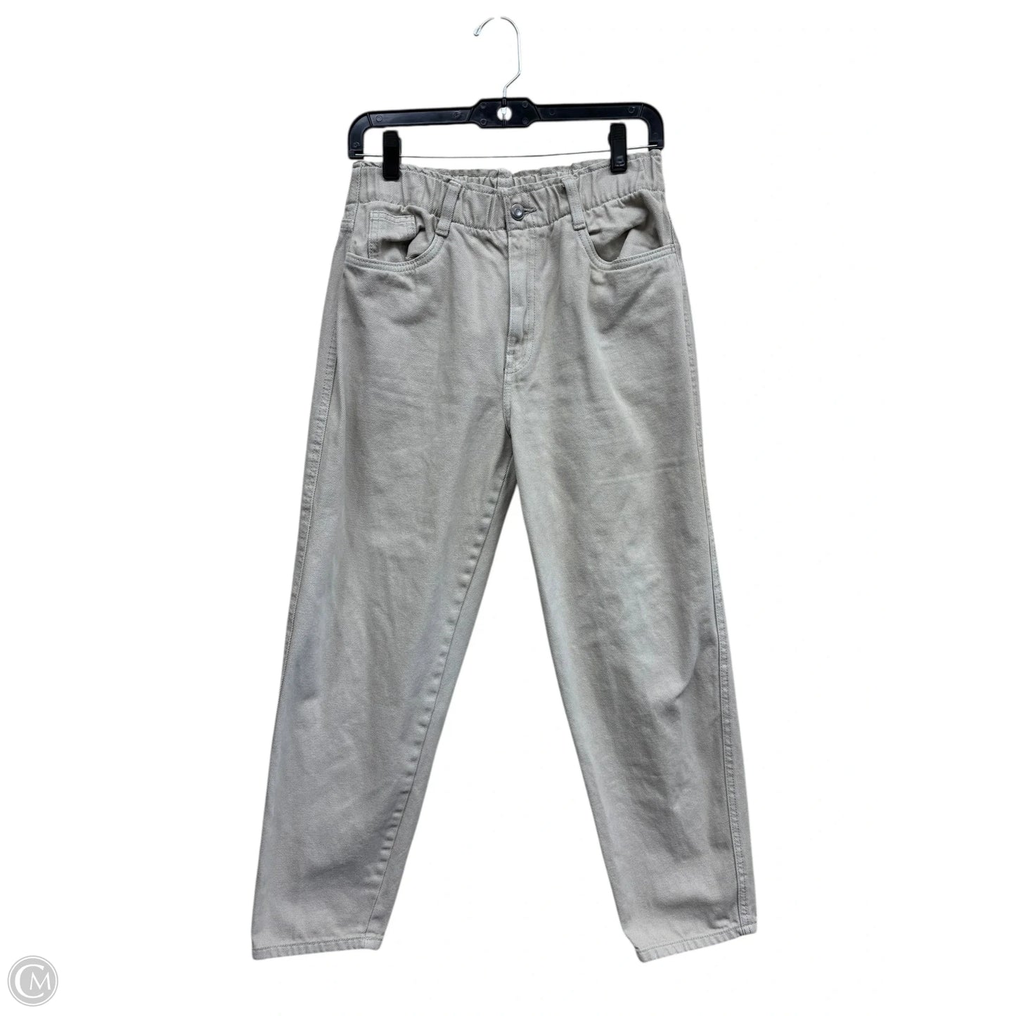 Jeans Straight By H&m In Beige, Size: 8