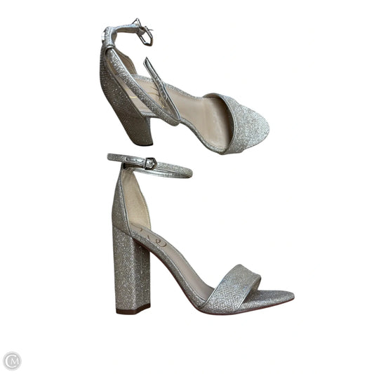 Shoes Heels Block By Clothes Mentor In Gold, Size: 5.5