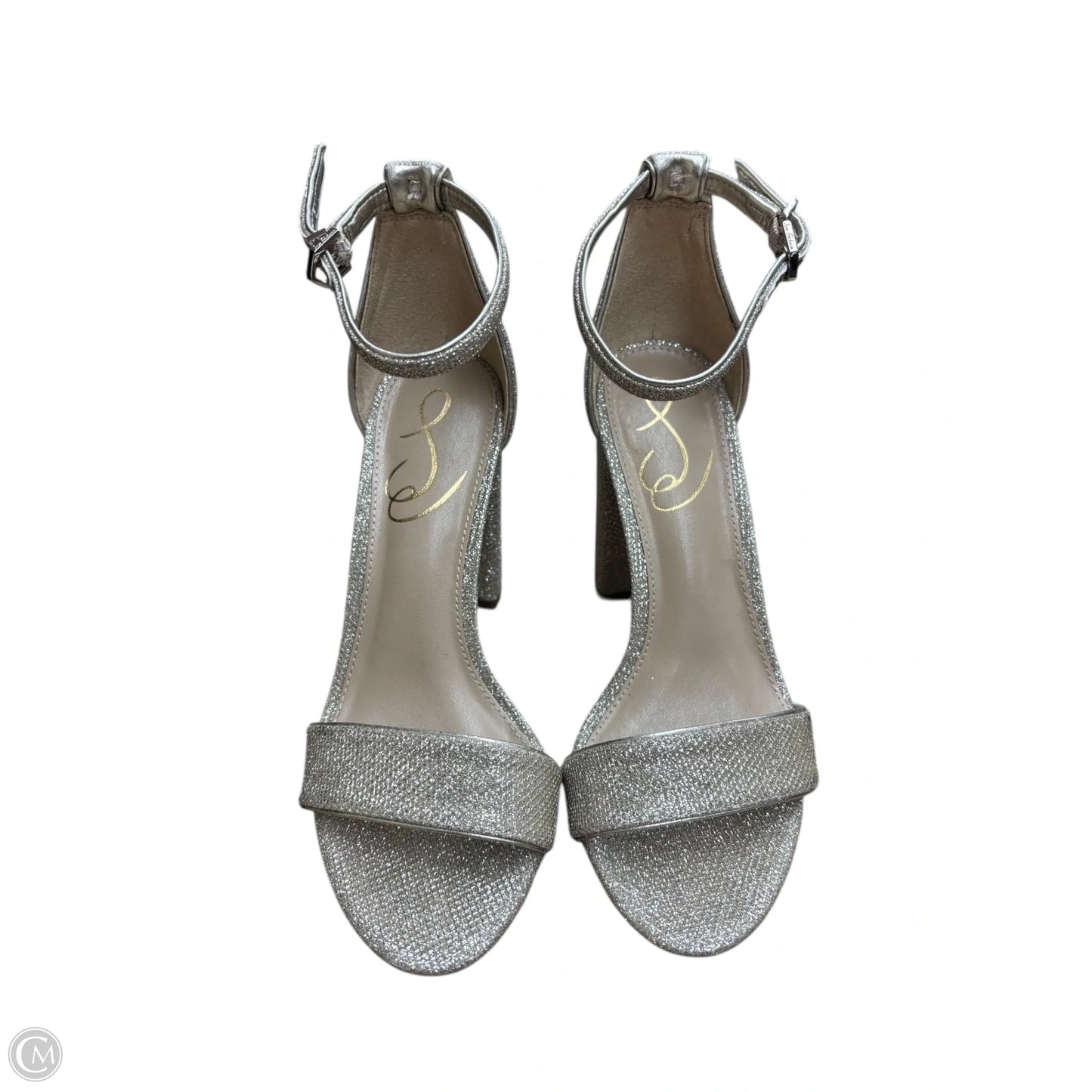 Shoes Heels Block By Clothes Mentor In Gold, Size: 5.5