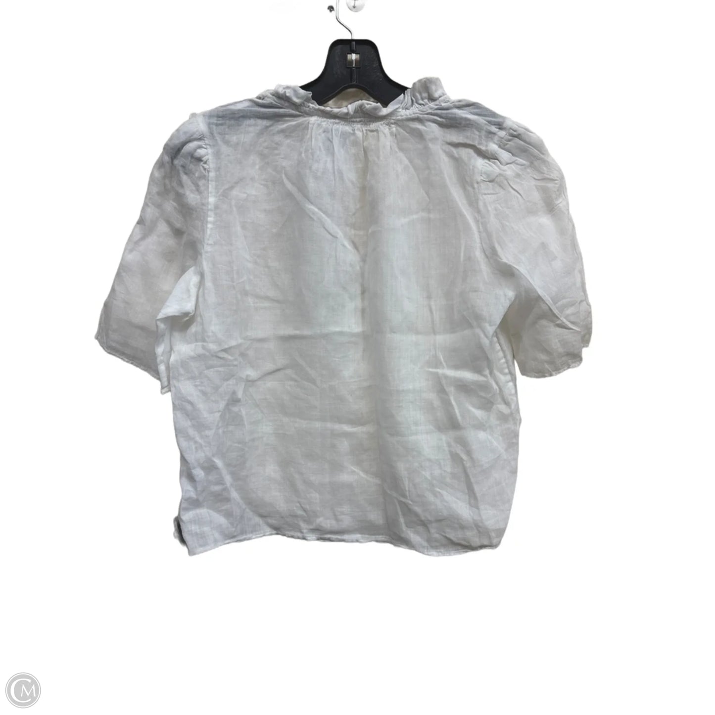 Top Short Sleeve By Frame In White, Size: S
