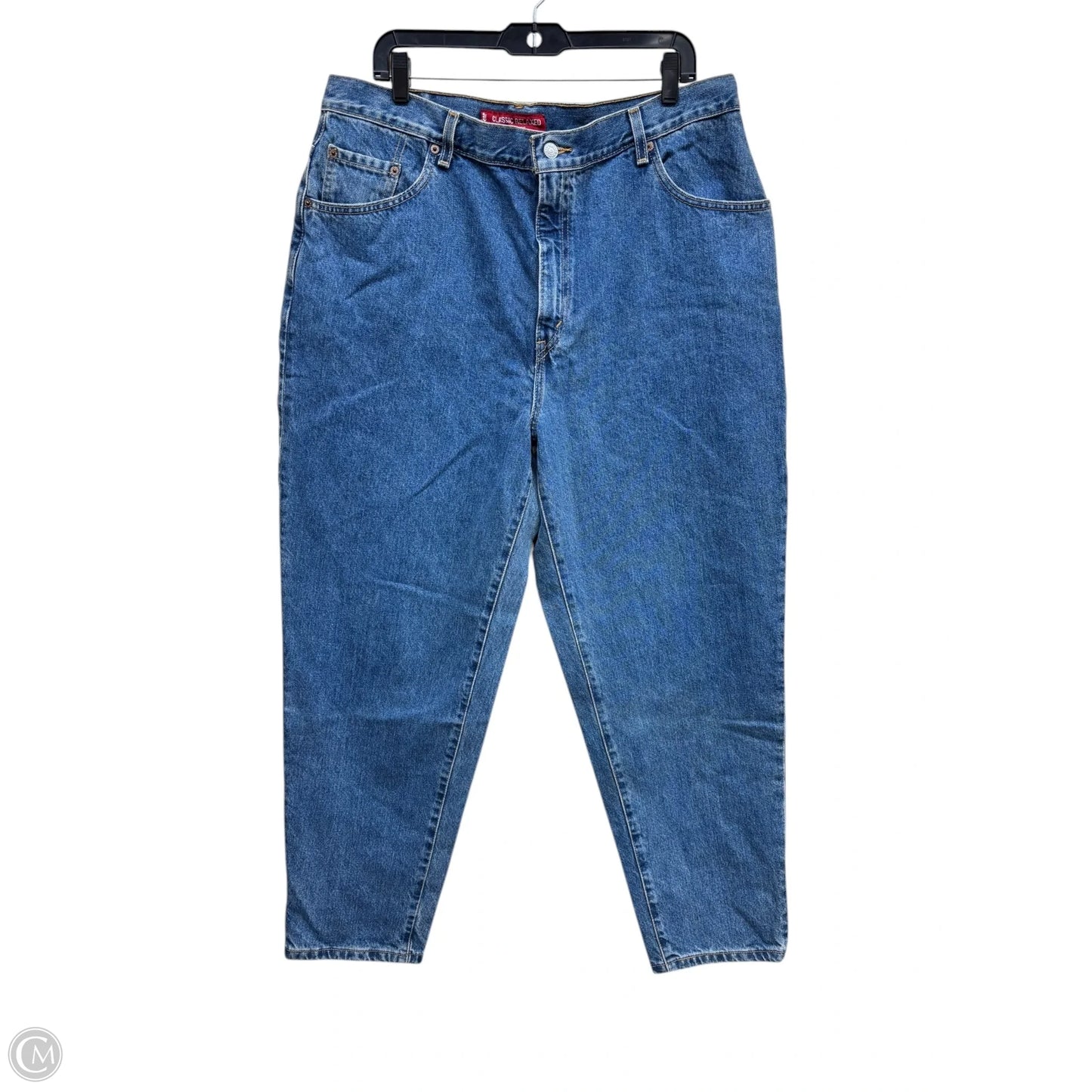 Jeans Straight By Levis In Blue Denim, Size: 18