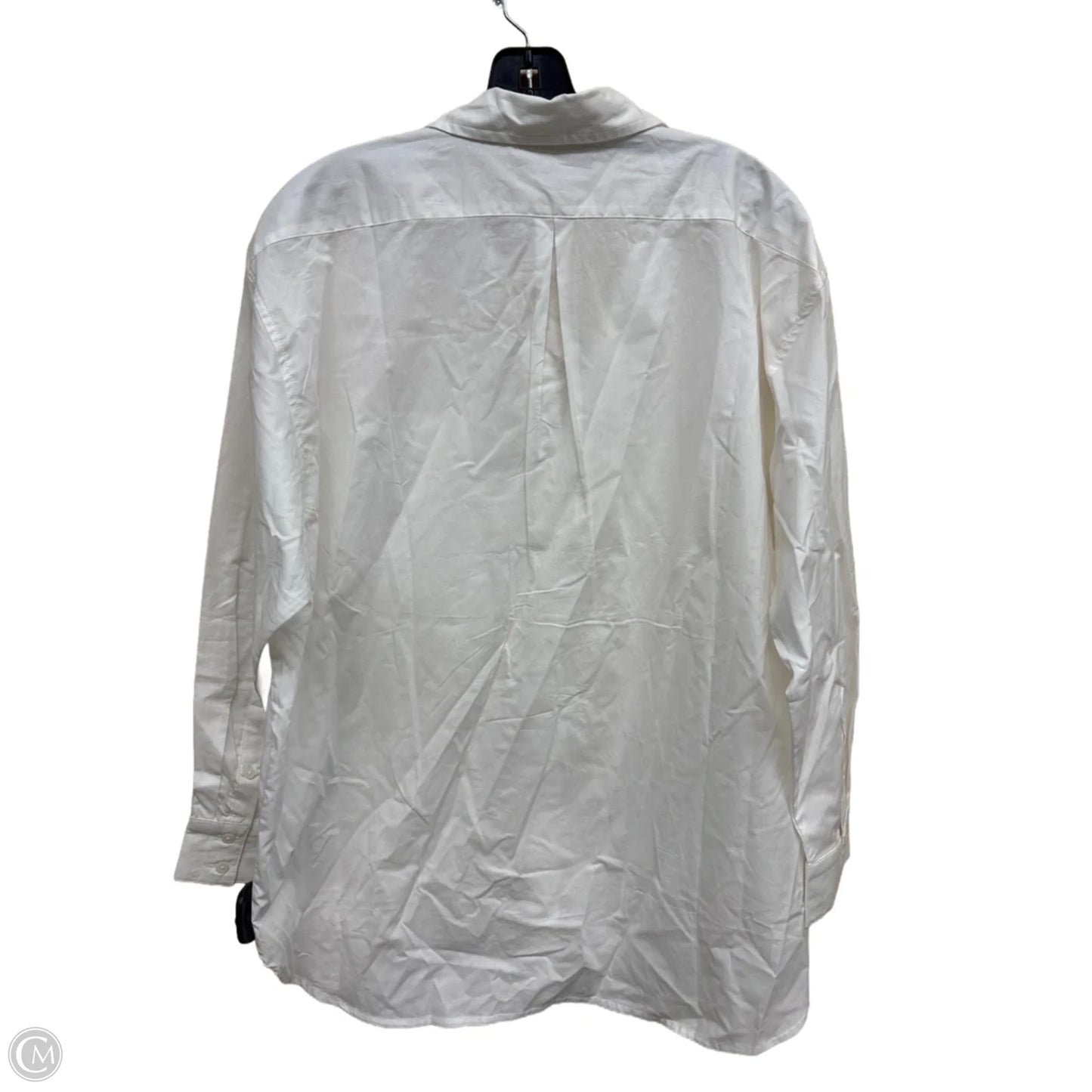 Top Long Sleeve By Banana Republic In White, Size: M