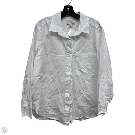 Top Long Sleeve By Free Assembly In White, Size: L