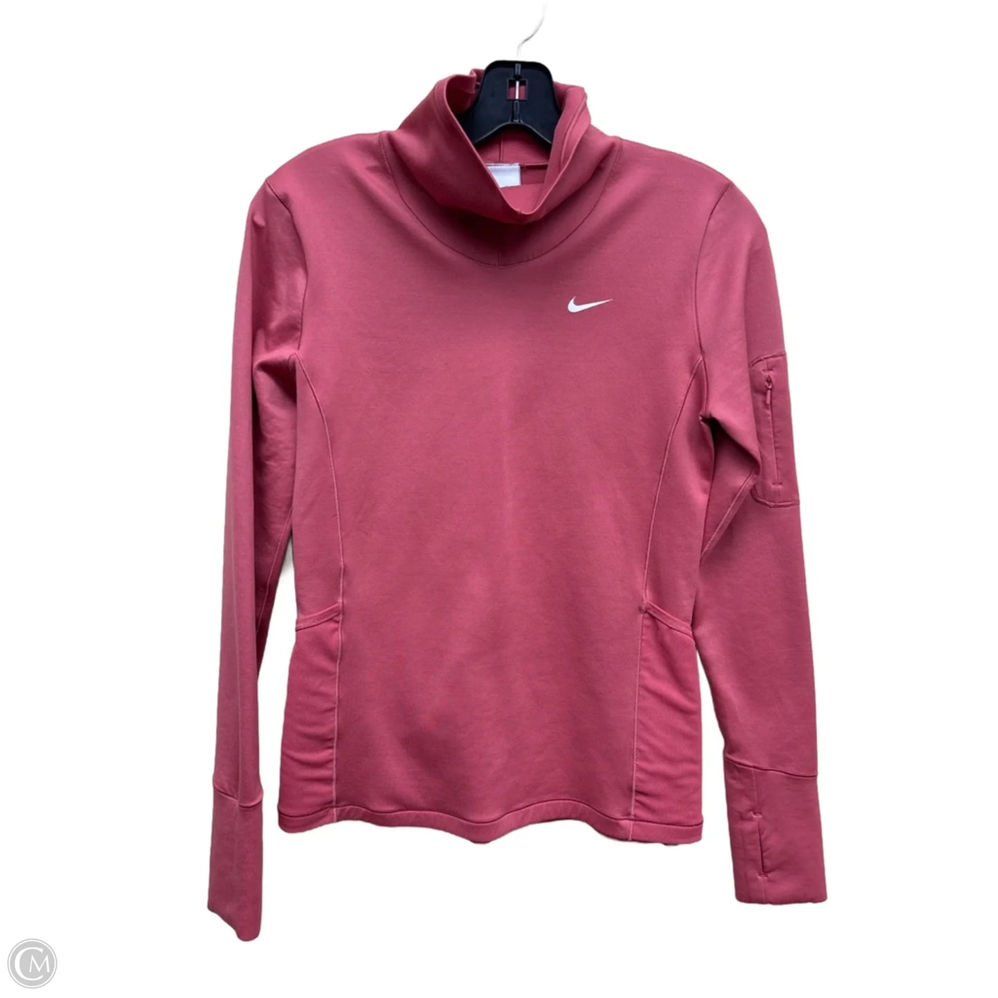 Athletic Top Long Sleeve Crewneck By Nike In Pink, Size: S