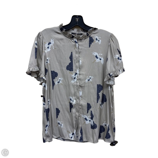 Top Short Sleeve By Tahari By Arthur Levine In Multi-colored, Size: M