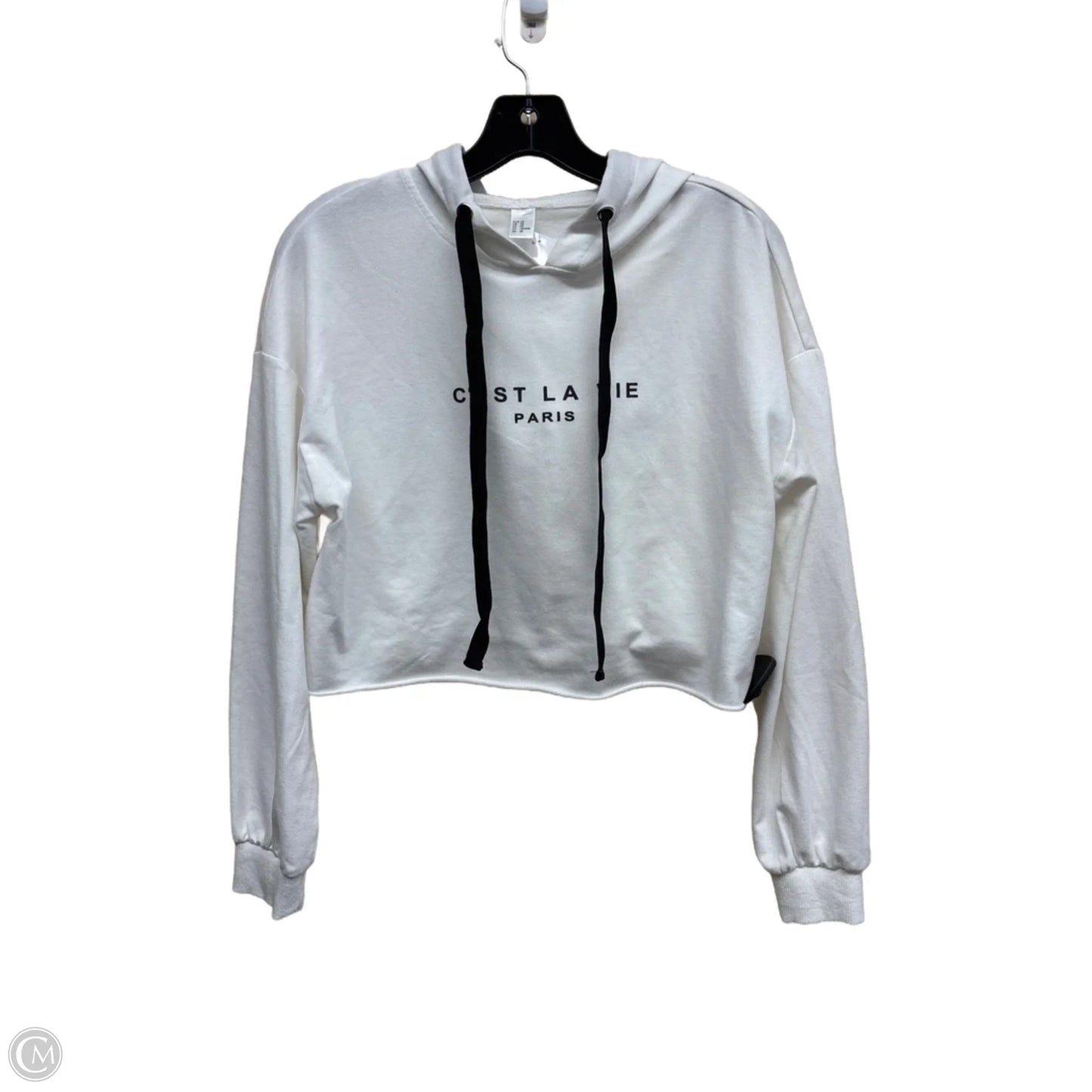 Athletic Top Long Sleeve Hoodie By Clothes Mentor In White, Size: Xs