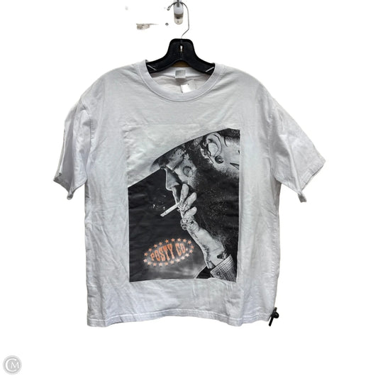 Top Short Sleeve By Clothes Mentor In White, Size: L