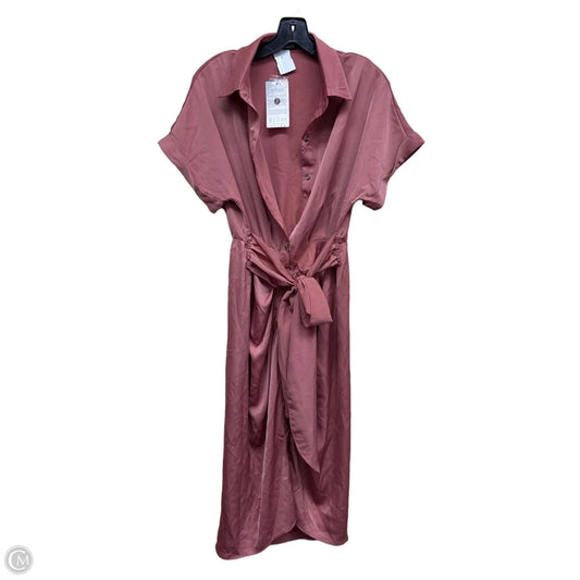 Dress Casual Midi By Clothes Mentor In Pink, Size: M