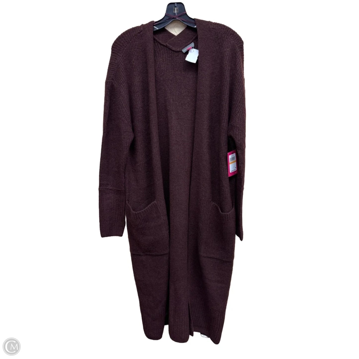 Sweater Cardigan By Vince Camuto In Maroon, Size: S